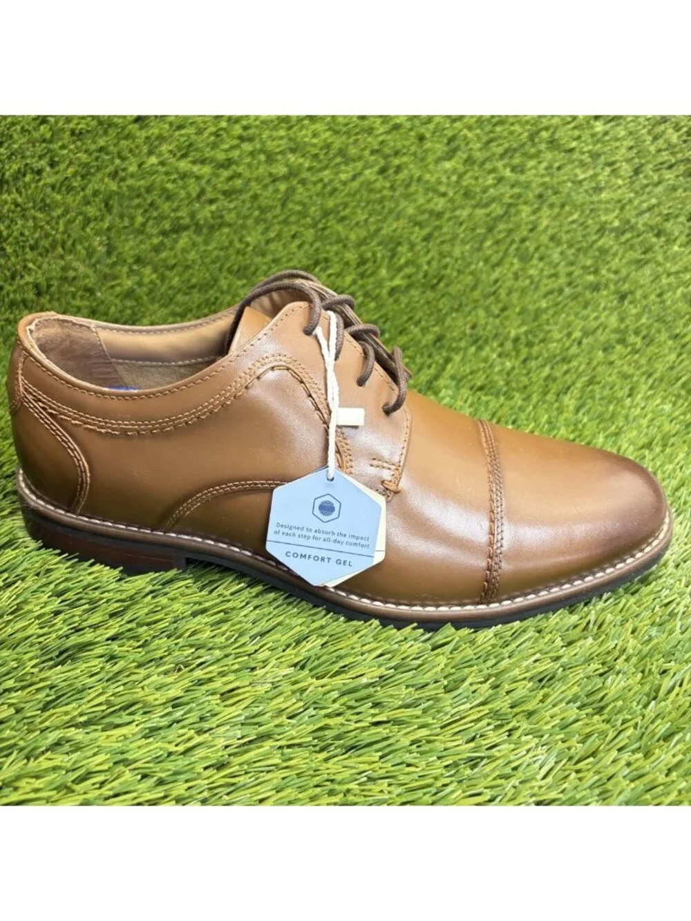Nunn Bush Westwood Flex Mens Size 9 Brown Classic Cap Toe Oxford Dress Shoes